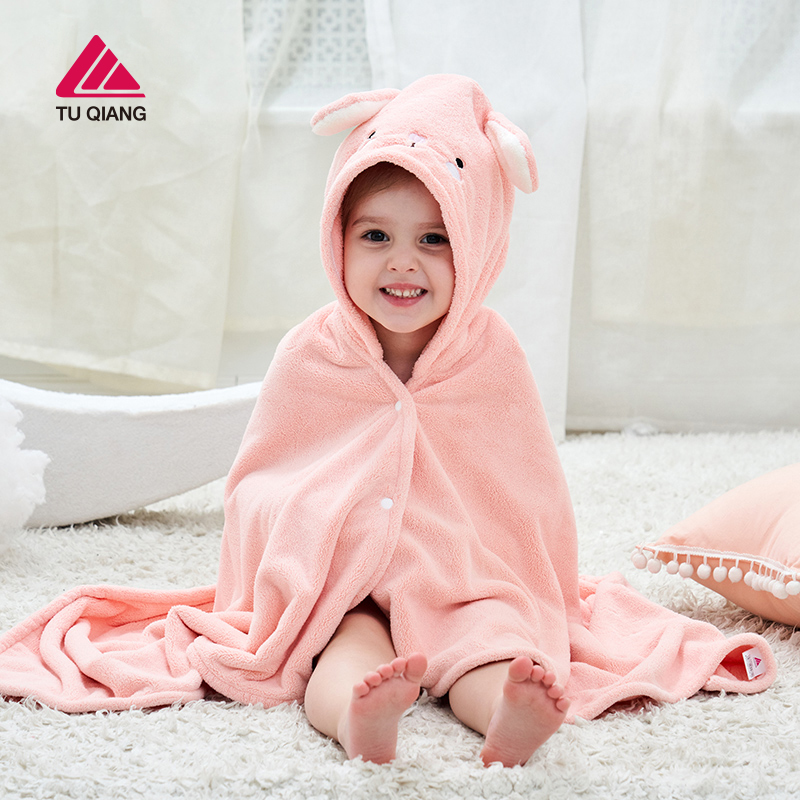 珊瑚绒儿童斗篷