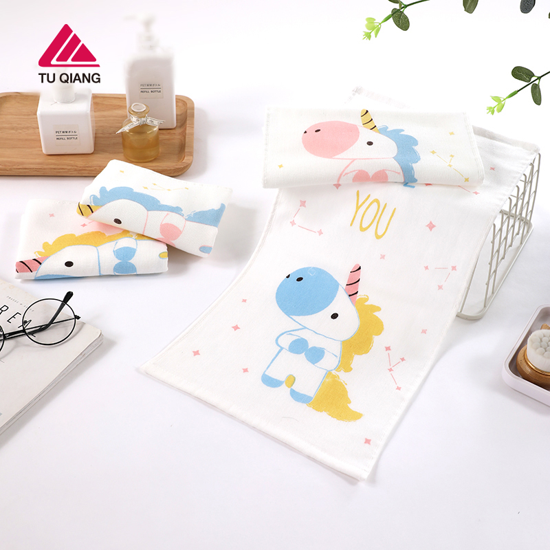 卡通独角兽童巾